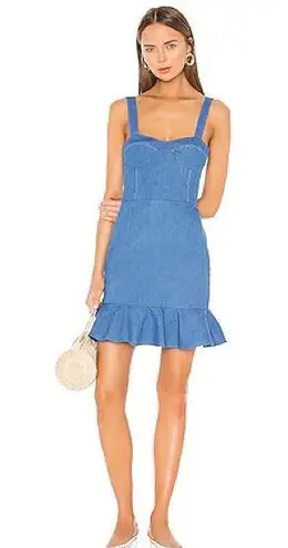 Karina Grimaldi REVOLVE Angelica Dress Chambray Denim Blue size 4