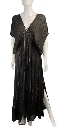 Open Back Tie Waist Slit Party Evening DARK ANGEL V