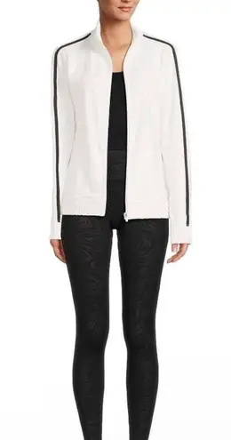 Avia Womens Athletic Jacket Size Medium 8-10 Track Style Off White New