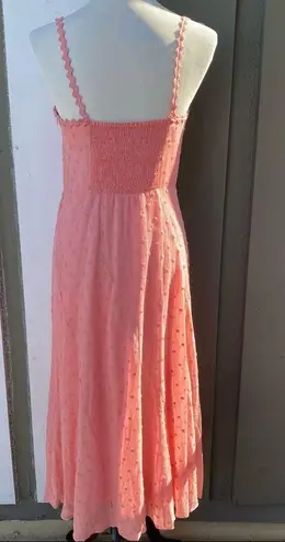 Rebecca Taylor Polished Dot Embroidered Midi Dress