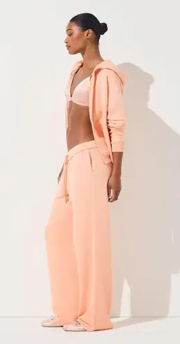 SKIMS French Terry Zip Up Hoodie in Cantaloupe, Size Small