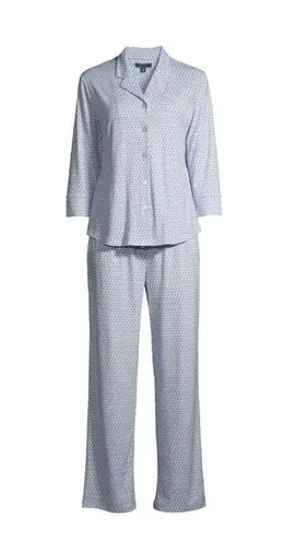 C WONDER Womens 3/4 Sleeved PJ Set Size XL Blue Soft Polyester Spandex New