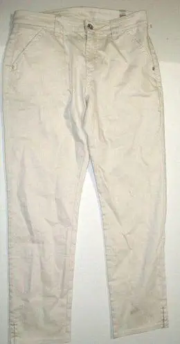 prAna New NWT Womens 4 27 Kayla Jeans White Crop Chino Organic Elastane High Ris