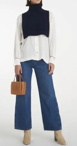 Forte Forte Midnight Blue Virgin Wool Collar O/S Size M