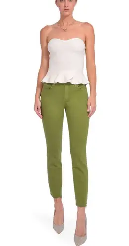 L'Agence Women's Size 27 Cactus Green Sada High Rise Crop Slim Jeans NWOT