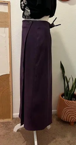 None Vintage 90s Genre Sport Purple Soft Comfy Wrap Maxi Skirt Medium