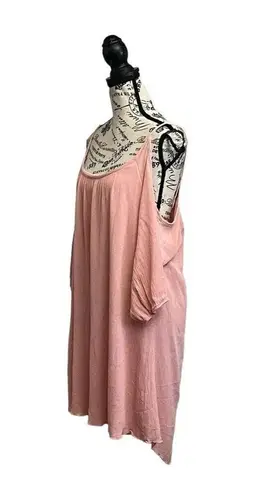Persaya Womens Mini Dress Pink Cold Shoulder Beach Modest Mature Vacation XL