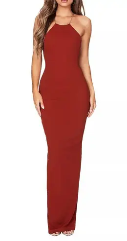 Nookie Australia Formal Bodycon Low Back Floor Length Maxi Lexi Chain Gown Slit