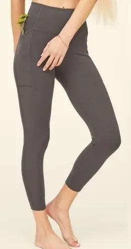 Girlfriend Collective High Waist Compressive Pocket 7/8 Leggings Smoke Gray XS