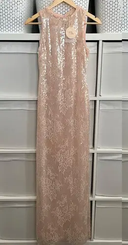 Camila Coelho  Revolve Rena Lace Maxi Dress in Nude