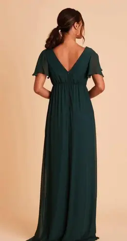 Birdy Grey Hannah Emerald Green Empire Dress Size XS Bridesmaid Event Pockets