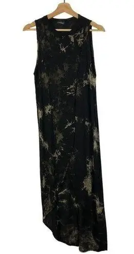 Young At Heart Black Bleach Dyed Maxi Tank Top M Size M