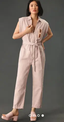 Etica NEW Erica Sabina Carpenter Jumpsuit M Orchid Ice