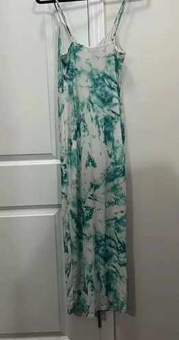 AFRM White Amina Tie Dye Slip Dress Size Small $78