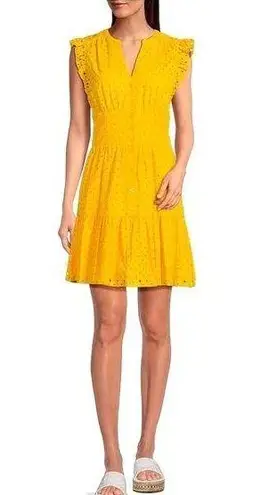 Karl Lagerfeld NWT PARIS Split V-Neck Sleeveless Ruffle Size 2