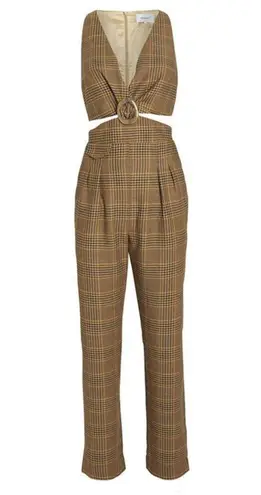 Nanushka Amor Summer Tweed Cut Out Brown Check V