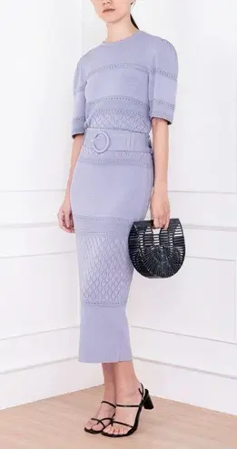 Keepsake  Bulletin Lavender Knit Midi Skirt with Belt