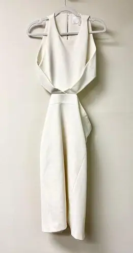 Cushnie et Ochs Sleeveless Cutout Back Bodycon Midi Dress White Women's Size 6