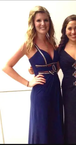 Betsy and Adam Navy Formal Dress