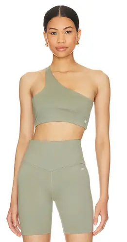 ANINE BING Sport NWT Sage Green Jules Asymmetrical One-Shoulder Sports Bra Sz XL - Image 1