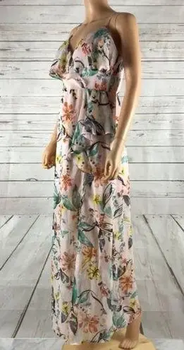 BCBGeneration  Aloha Floral Chiffon Maxi Dress SMALL