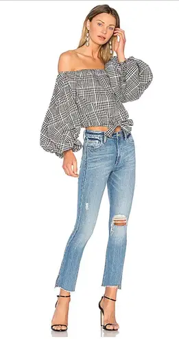 Lovers + Friends Revolve Logan High-Rise Cut Out Jeans