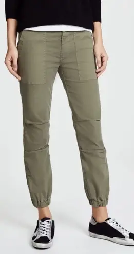 Nili Lotan Cropped French Military Pant In Camo Army Green