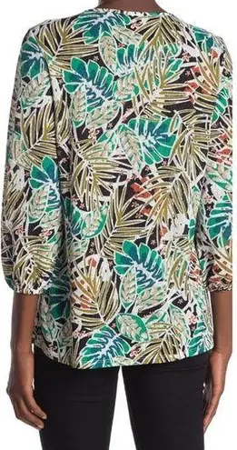 ECI Puff Sleeve Printed Knit Top