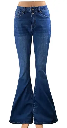 Flying Banana Blue High Waisted Bell Bottom Flared Bootcut Denim Jeans Size 8
