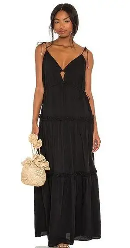 Karina Grimaldi Solana Maxi Dress in Black Size Small