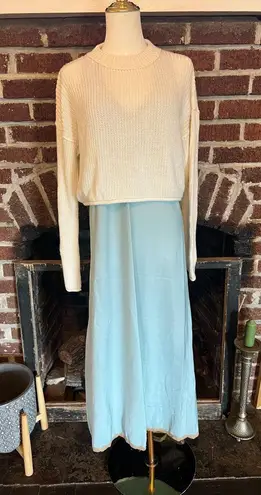 VINTAGE 70's blue slip dress (nightgown) - Image 4