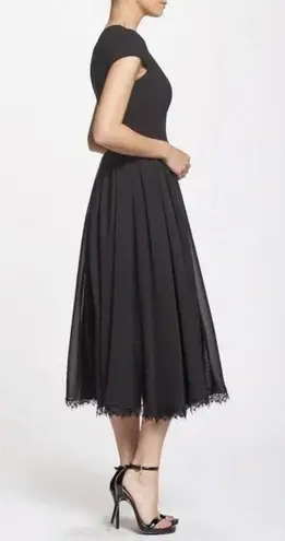 Dress the Population  Corey Chiffon Fit & Flare Cocktail Dress in Black Small