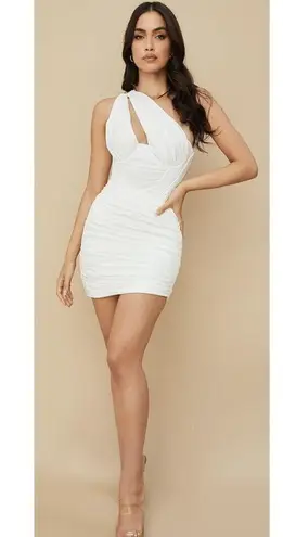 House Of CB  Clementine Cut Out Mini Dress in White Size X-Small