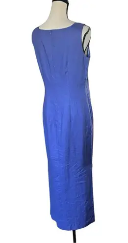 Vintage Due per Due Veste 100% Linen Dress with Jacket. Size 8 Blue