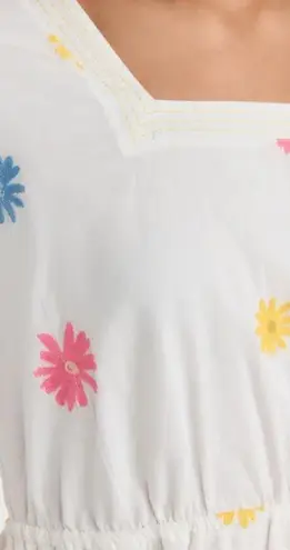 Something Navy Embroidered Tiered Long Sleeve Maxi Dress In Rainbow Size S NEW