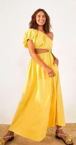 Farm Rio Yellow Open Waist Sundress