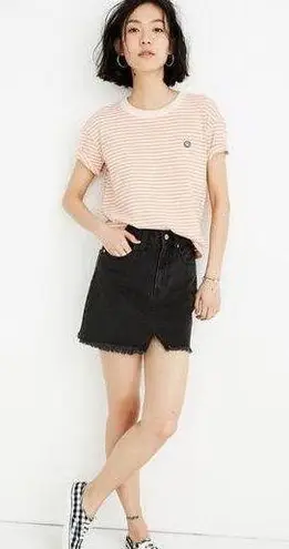 Madewell NWT  Rigid Denim A-Line Mini Skirt size 0