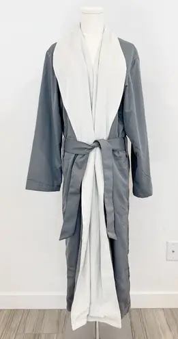 Restoration Hardware Signature Spa Robe Unisex Gray White Loungewear Size Large