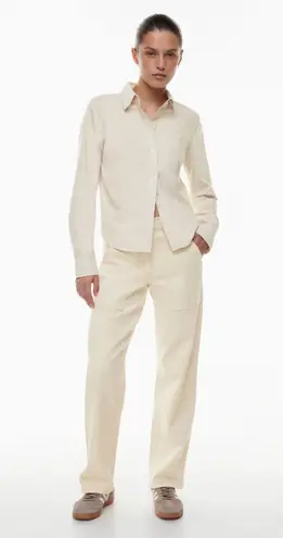 Wilfred Free Aritzia Pants Beige Modern Utility Mid Rise Straight Size 00 2XS