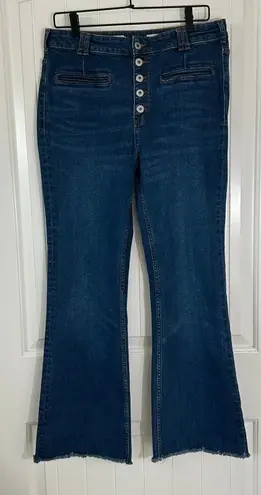 Pilcro Anthropologie High-Rise Trouser Bootcut Jeans Medium Wash Denim Size 31