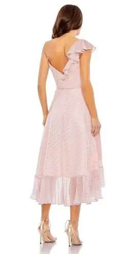 Mac Duggal Blush Ruffle Faux Wrap Cocktail Midi Dress Size 14 NWT