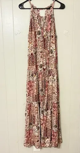 Drew by Anthropologie Naomi Floral Maxi Dress in Natural Morocco Size L