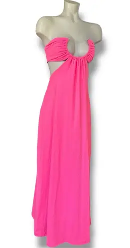Susana Monaco u wire cut out maxi dress in shocking pink size XS