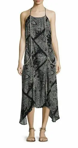 NEW Vix Akash Cleo Midi Dress Women's Pockets Black Lined Size S $258