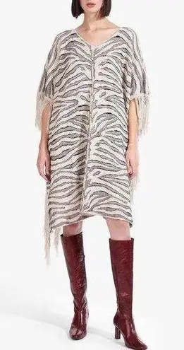 STAUD  Cassia Zebra Shawl - Animal - Off White Multi Large