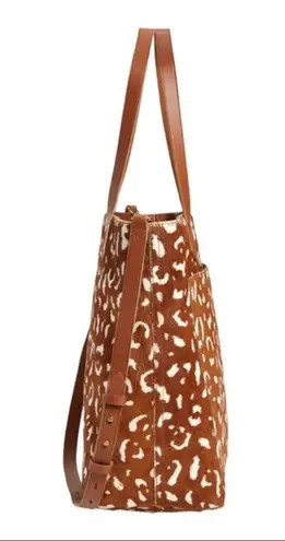 Madewell  Calf Hair Medium Transport Tote in Pecan Multi NWT