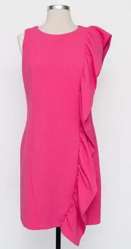 Aniye By | Ruffle Sheath Mini Dress Pink Size 8