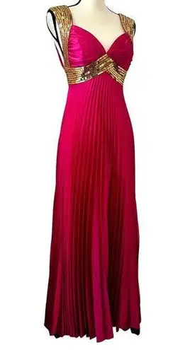 Tiffany Designs Y2K Prom Dress Sequin Formal Gown Hot Pink Womens Size 6 Maxi