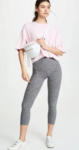 Beyond Yoga Spacedye Walk And Talk High Waisted Capri Legging Black Gray Size S