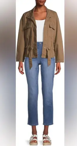 Time And Tru NWT Snap Front Tie Belt Utility Jacket Tan sz Small